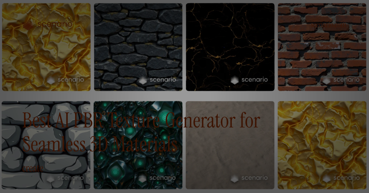 Best AI PBR Texture Generator for Seamless 3D Materials | Scenario