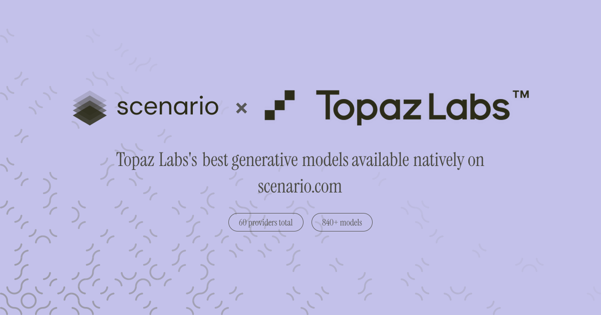 Topaz Labs on Scenario - AI Video Upscaling up to 4K | Scenario