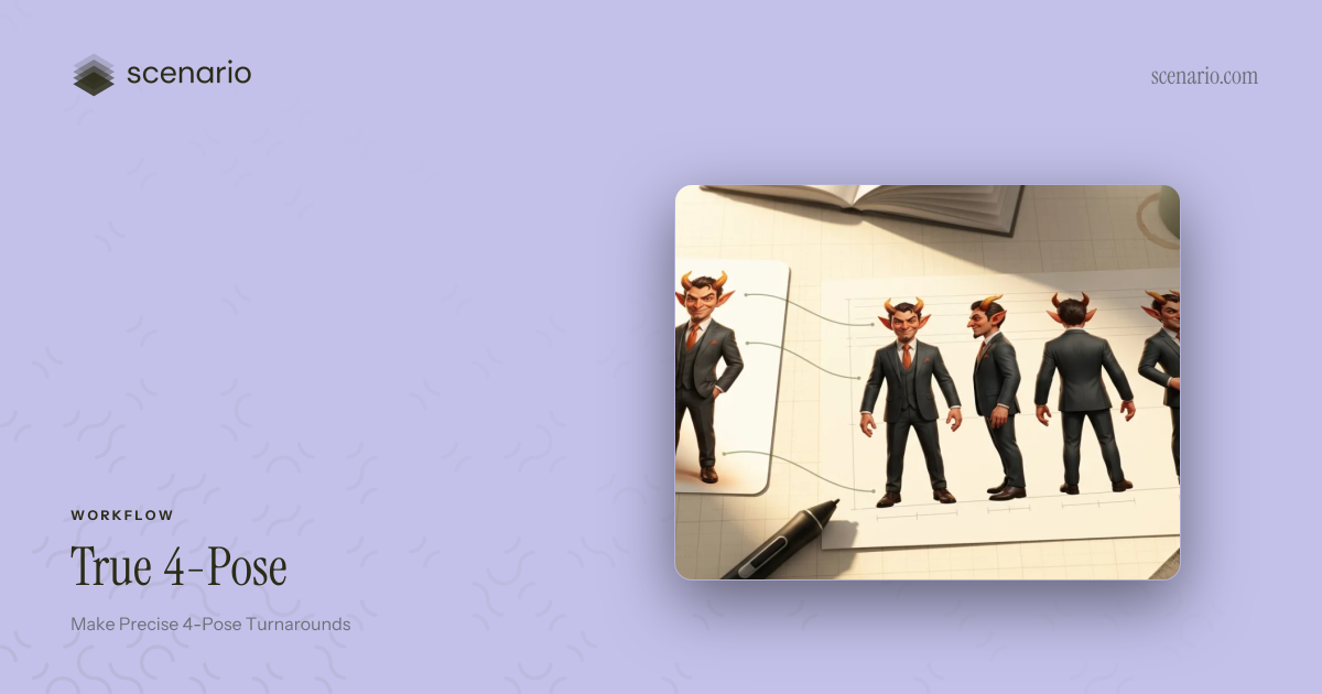Best 4-Pose Character Turnaround for Consistent Design | Scenario